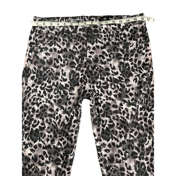 AG Adriano Goldschmied Prima Ankle Cigarette Leopard Stretch Jeans 31R $188 NWOT - Picture 6 of 14